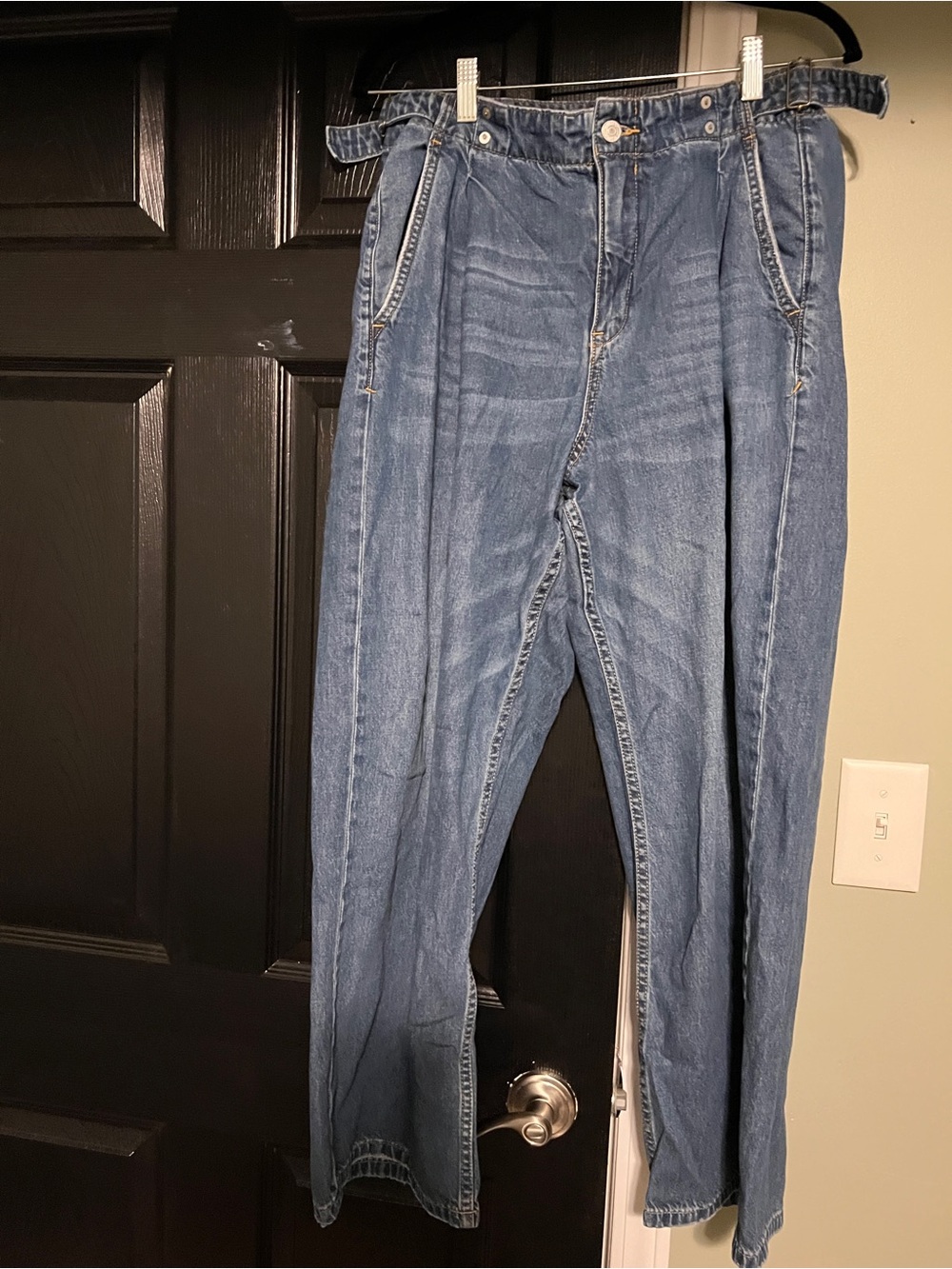 Pilcro Women's Wide-Leg Blue Jeans